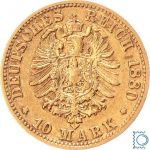 Kaiserreich, 10 Mark Bayern 1880 D, König Ludwig II., J.196, Goldmünze