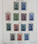 CEPT Europa Union Jahrgang 1956-1977 postfrisch komplett auf Leuchtturm Vordruck