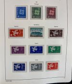 CEPT Europa Union Jahrgang 1956-1977 postfrisch komplett auf Leuchtturm Vordruck