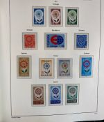 CEPT Europa Union Jahrgang 1956-1977 postfrisch komplett auf Leuchtturm Vordruck