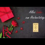 FineCard 1,0 g Feingold Goldbarren | Alles Gute zum HOCHZEITSTAG