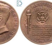 John F. Kennedy Medaille Amtseinführung 1961 - INAUGURATED PRESIDENT