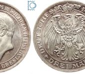 PREUSSEN, 3 Mark 1911 A, Wilhelm II., Universität Breslau - J108 vz