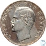 BAYERN, 3 Mark, König Otto, 1913 D, J.47, Silber - Patina!
