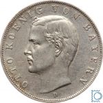 BAYERN, 3 Mark, König Otto, 1912 D, J.47, SILBER
