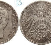 BAYERN, 5 Mark, König OTTO, 1898 D, J.46, Silber, hübsch!