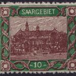 Saargebiet, Mi-Nr. 68 A postfrisch - 10 M Landratsamt Saarbrücken 1921