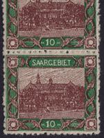 Saargebiet Nr. 68 A senkrechtes Paar postfrisch - 10 M Landratsamt Saarbrücken
