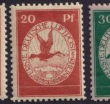 Deutsches Reich 1912 Flugpost Rhein-Main Mi.-Nr. I-III ungebraucht