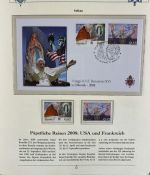 PAPST Benedikt XVI Sammlung - FDC & postfrisch - in 5 Ringbindern aus Borek Abo