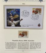 PAPST Benedikt XVI Sammlung - FDC & postfrisch - in 5 Ringbindern aus Borek Abo
