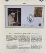 PAPST Benedikt XVI Sammlung - FDC & postfrisch - in 5 Ringbindern aus Borek Abo