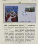PAPST Benedikt XVI Sammlung - FDC & postfrisch - in 5 Ringbindern aus Borek Abo