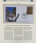 PAPST Benedikt XVI Sammlung - FDC & postfrisch - in 5 Ringbindern aus Borek Abo