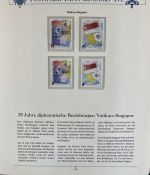 PAPST Benedikt XVI Sammlung - FDC & postfrisch - in 5 Ringbindern aus Borek Abo