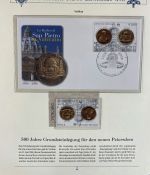 PAPST Benedikt XVI Sammlung - FDC & postfrisch - in 5 Ringbindern aus Borek Abo