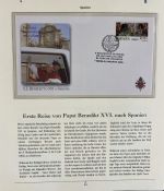 PAPST Benedikt XVI Sammlung - FDC & postfrisch - in 5 Ringbindern aus Borek Abo