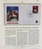 PAPST Benedikt XVI Sammlung - FDC & postfrisch - in 5 Ringbindern aus Borek Abo