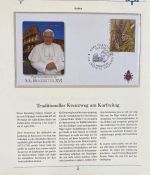 PAPST Benedikt XVI Sammlung - FDC & postfrisch - in 5 Ringbindern aus Borek Abo