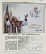 PAPST Benedikt XVI Sammlung - FDC & postfrisch - in 5 Ringbindern aus Borek Abo