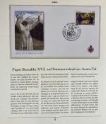 PAPST Benedikt XVI Sammlung - FDC & postfrisch - in 5 Ringbindern aus Borek Abo