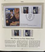 PAPST Benedikt XVI Sammlung - FDC & postfrisch - in 5 Ringbindern aus Borek Abo