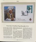 PAPST Benedikt XVI Sammlung - FDC & postfrisch - in 5 Ringbindern aus Borek Abo
