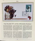 PAPST Benedikt XVI Sammlung - FDC & postfrisch - in 5 Ringbindern aus Borek Abo