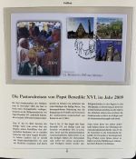 PAPST Benedikt XVI Sammlung - FDC & postfrisch - in 5 Ringbindern aus Borek Abo