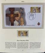 PAPST Benedikt XVI Sammlung - FDC & postfrisch - in 5 Ringbindern aus Borek Abo