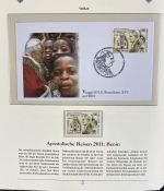 PAPST Benedikt XVI Sammlung - FDC & postfrisch - in 5 Ringbindern aus Borek Abo