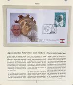 PAPST Benedikt XVI Sammlung - FDC & postfrisch - in 5 Ringbindern aus Borek Abo