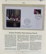 PAPST Benedikt XVI Sammlung - FDC & postfrisch - in 5 Ringbindern aus Borek Abo