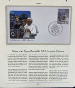 PAPST Benedikt XVI Sammlung - FDC & postfrisch - in 5 Ringbindern aus Borek Abo