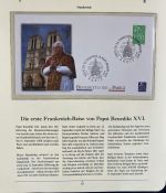 PAPST Benedikt XVI Sammlung - FDC & postfrisch - in 5 Ringbindern aus Borek Abo