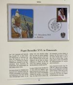 PAPST Benedikt XVI Sammlung - FDC & postfrisch - in 5 Ringbindern aus Borek Abo