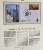 PAPST Benedikt XVI Sammlung - FDC & postfrisch - in 5 Ringbindern aus Borek Abo