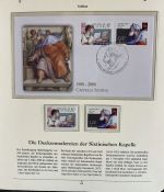PAPST Benedikt XVI Sammlung - FDC & postfrisch - in 5 Ringbindern aus Borek Abo