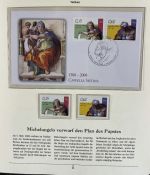 PAPST Benedikt XVI Sammlung - FDC & postfrisch - in 5 Ringbindern aus Borek Abo
