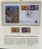 PAPST Benedikt XVI Sammlung - FDC & postfrisch - in 5 Ringbindern aus Borek Abo