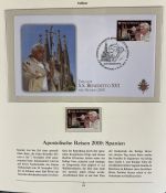 PAPST Benedikt XVI Sammlung - FDC & postfrisch - in 5 Ringbindern aus Borek Abo