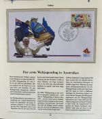 PAPST Benedikt XVI Sammlung - FDC & postfrisch - in 5 Ringbindern aus Borek Abo
