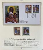 PAPST Benedikt XVI Sammlung - FDC & postfrisch - in 5 Ringbindern aus Borek Abo