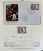 PAPST Benedikt XVI Sammlung - FDC & postfrisch - in 5 Ringbindern aus Borek Abo