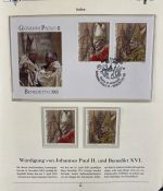 PAPST Benedikt XVI Sammlung - FDC & postfrisch - in 5 Ringbindern aus Borek Abo
