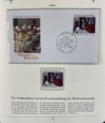 PAPST Benedikt XVI Sammlung - FDC & postfrisch - in 5 Ringbindern aus Borek Abo