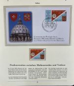 PAPST Benedikt XVI Sammlung - FDC & postfrisch - in 5 Ringbindern aus Borek Abo