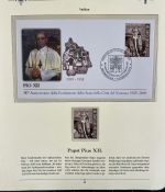 PAPST Benedikt XVI Sammlung - FDC & postfrisch - in 5 Ringbindern aus Borek Abo