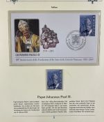 PAPST Benedikt XVI Sammlung - FDC & postfrisch - in 5 Ringbindern aus Borek Abo