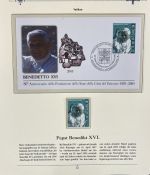PAPST Benedikt XVI Sammlung - FDC & postfrisch - in 5 Ringbindern aus Borek Abo
